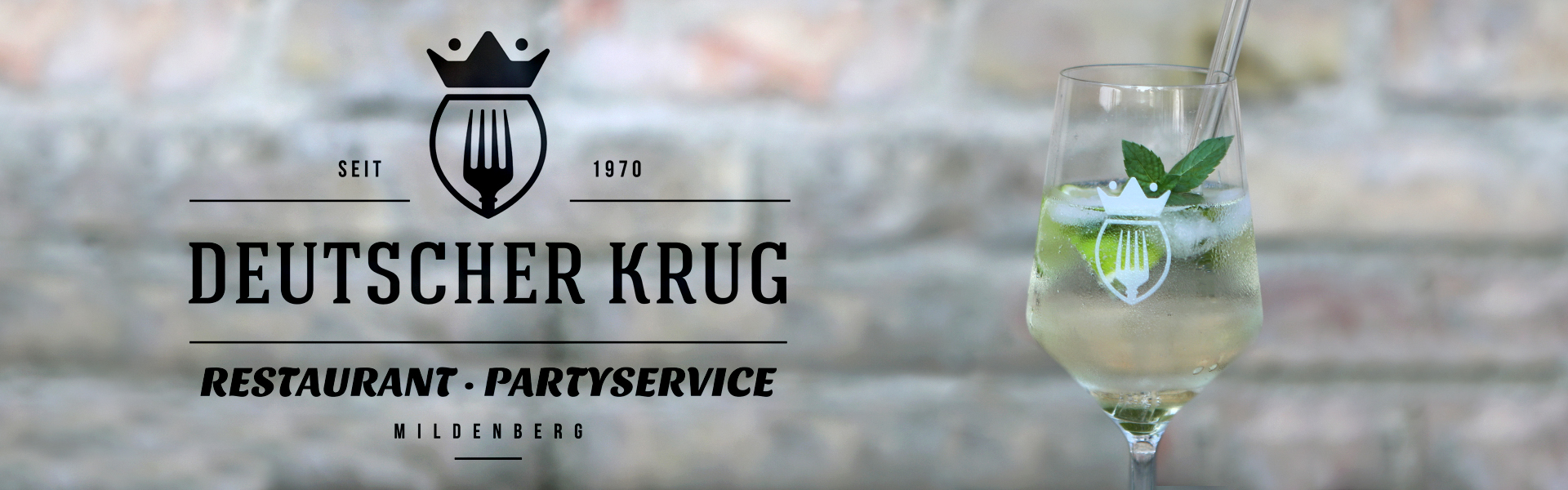 logo vom deutschen krug und ein glas